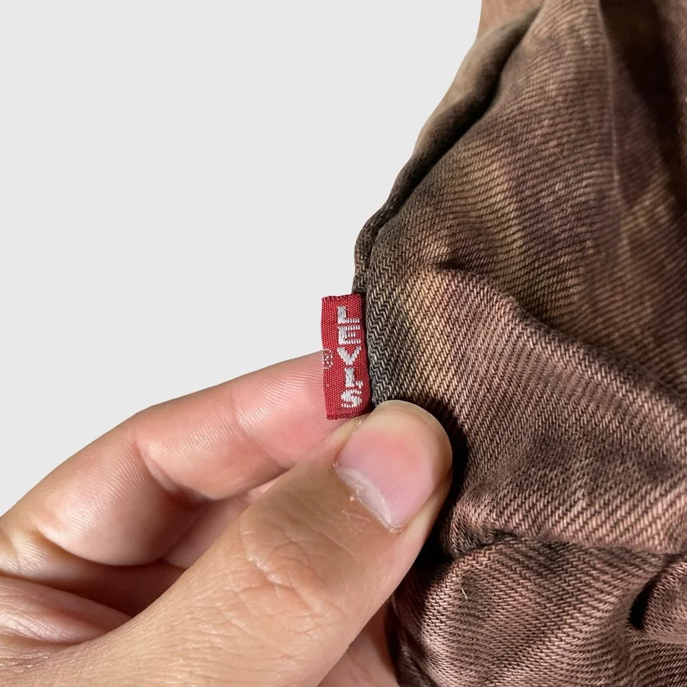 Levi's Big E Hobo Bag Women Large Brown Acid Wash Denim Boho Grunge